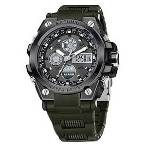 BASUMIU Military Tactical Watches for Men Luxury Black Digital Work Mens Watches Sport Dive Men's Wrist Watches Waterproof Cheap
