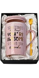 Unique Marble Gold Print Coffee Cup with Lid, Spoon, Greeting Card, Happy Moms Mothers Day Gifts Idea, Luxury Gift Boxed Set Birthday Gifts for Mom from Daughter Son, 14oz Funny Best Mom Mug, Pink B09Z7KFN1Y