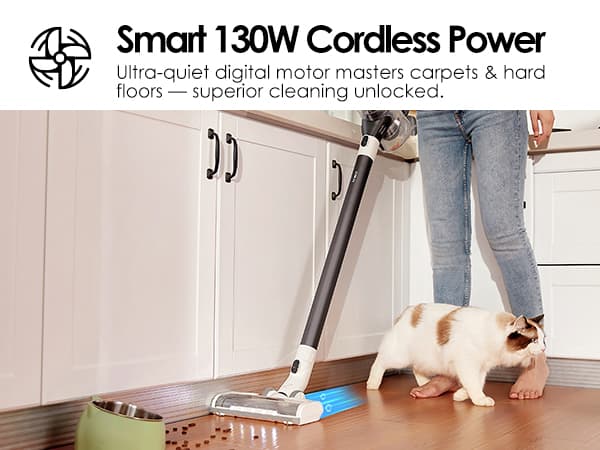 Tineco Pure ONE S11 Smart Cordless Stick Vacuum Cleaner, Strong Suction Handheld Vacuum for Hard Floors, Cars & Pet Hair, Lightweight Deep Cleaning