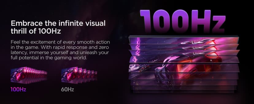 KOORUI Computer Monitor 22 Inch PC Gaming Full HD 1080P 100Hz VA Panel LCD Display with Adpitive sync (HDMI/VGA/VESA 100x100mm/Audio Out)