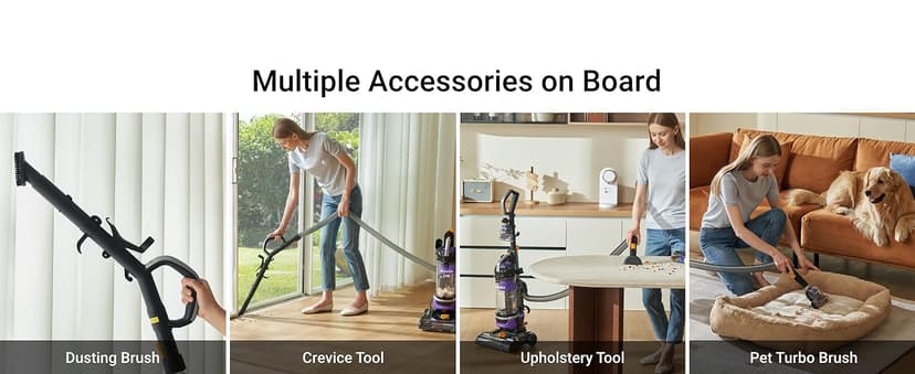 Eureka Powerful Lightweight Upright Vacuum Carpet and Floor, PowerSpeed NEU202 with Automatic Cord Rewind, Purple