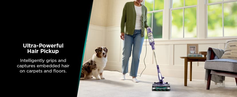 Shark POWERDETECT Ultra-Light Corded Stick Vacuum with DuoClean Technology, Self-Cleaning Brushroll for No Hair Wrap, Anti-Allergen Complete Seal, and Odor Neutralizer Technology, HZ4002