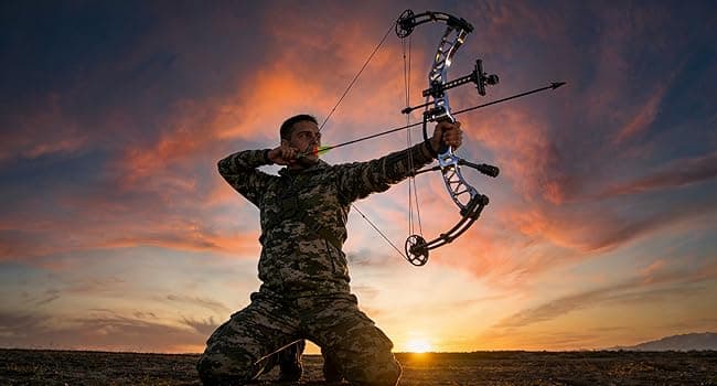 Archery Bow Release for Compound Bow, 4-Finger Adjustable Sensitivity Thumb Release Aid, 360° Rotatable Head for Hunting and Target Practice (Camouflage)