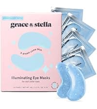 grace & stella Award Winning Under Eye Mask - Travel Essentials - Birthday Gifts for Women - Gel Eye Patches for Dark Circles, Puffy Eyes, Wrinkles, Undereye Bags - Vegan - Self Care (24 Pairs, Gold)
