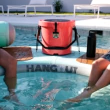 BOTE Hangout Suite Floating Chair Pool Beach Lake Boat Float Adults Family Friendly 4FT Multiple Colors 1 or 2 Pack Options Includes Mesh Carry Bag for Travel
