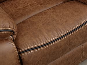 EBELLO Faux Leather Recliner Sofa Furniture Set for Living Room, Recliner Chair, Manual Loveseat, 3 Seat Recliniing Sofa Couch Set for Meeting Room, Brown