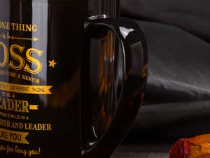 Boss Gifts - Best Bosses Day Gifts for Men Women - Funny Office Christmas Appreciation Gift for Boss Lady, Manager, Leader Female Male Birthday, Large 18 Oz Metal Glaze Ceramic Mug with Nice Gift Box