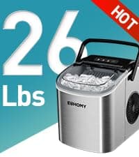 EUHOMY 2'' Clear Ice Cube Maker Countertop with APP, 2 Square Ice Ready in 27 Mins for Whiskey, Slow-Melting & Self-Cleaning, 110 Pcs/Day, 24H Timer, Clear Ice Maker with Ice Tong for Home/Bar/Party
