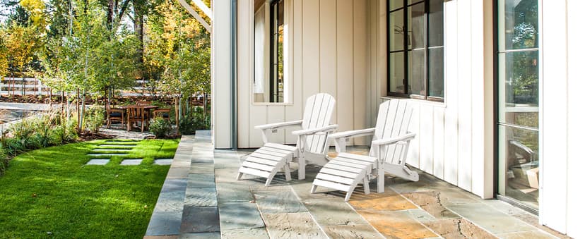 SERWALL Adirondack Chair with Cup Holders - Composite Adirondack Chairs Set of 2 HDPE Outdoor Chairs All Weather Use- White