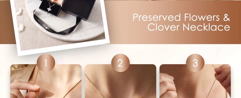 18K Gold Silver Plated Necklace as Gifts for Mom Her Girlfriend Wife Grandma on Birthday Anniversary Valentines Mothers Day Preserved Real Rose Gifts for Women with Necklace B0GZYXYMWR