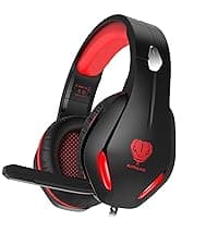 Gaming Headset for PS4, Xbox One, PC, PS5, Laptop, Mac, Nintendo Switch, 3.5MM Noise Cancelling Over Ear Headphones with Mic, Bass Surround, Soft Memory Earmuffs (Black)