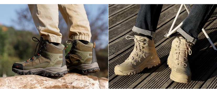 NORTIV 8 Men's Waterproof Hiking Boots Outdoor Mid Trekking Lightweight Mountaineering Shoes Paladin