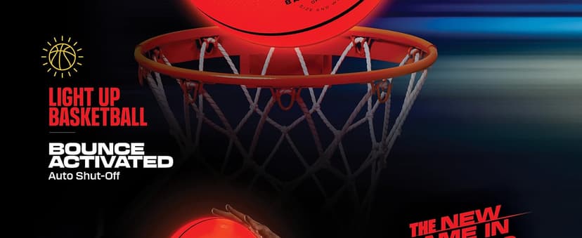 Light Up Basketball - Glow in The Dark - Sports Gear Accessories Gifts for Boys 8-15+ Year Old - Kids Teens Gift Birthday Ideas - Teen Boy Toys Ages 8 9 10 11 12 13 14 15 Outdoor Teenager