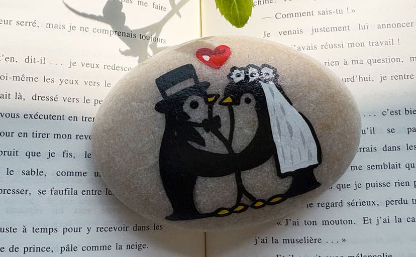 mqajdv Penguin Groom Gift from Bride – To My Husband on Our Wedding Day – Thoughtful Marriage Keepsake for Husband from Wife-to-Be – Unique Big Day Gift with Card