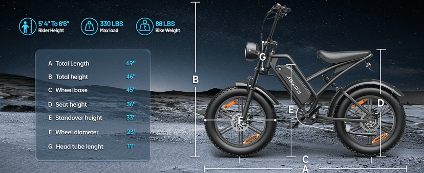 Electric Mountain Bike for Adults, 1500W Peak Motor Ebike, 28 MPH and 60 Miles PAS Range, 20 Inch Fat Tire Dirt E Bike for All-Terrain, 7 Speed, Electric Bicycles with 48V 15Ah Removable Battery