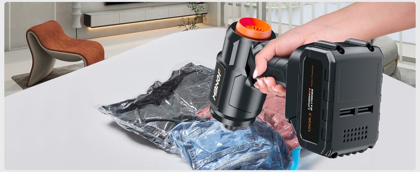 Car Vacuum Portable Cordless,35000PA High Power Suction & Blower, Handheld Vacuum Cleaner for Car, Home, Desktop, Keyboard(Fog Black)