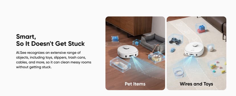 eufy X10 Pro Omni Robot Vacuum and Mop Combo, Incredible Suction, Dual Mops with 12 mm Auto-Lift and Carpet Detection, AI Obstacle Avoidance, Auto Mop Washing&Drying, Self-Emptying, White