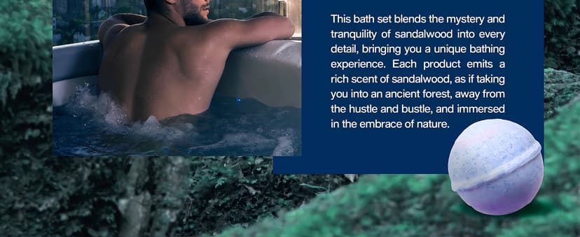 PEARLWORLD Bath Set with Ocean Scented Spa Gifts for Men, Christmas Birthday Self Skin Care Set for Men, Spa Gift Baskets for Him, 12Pcs Men's Spa Kit Gifts for Bath Spa