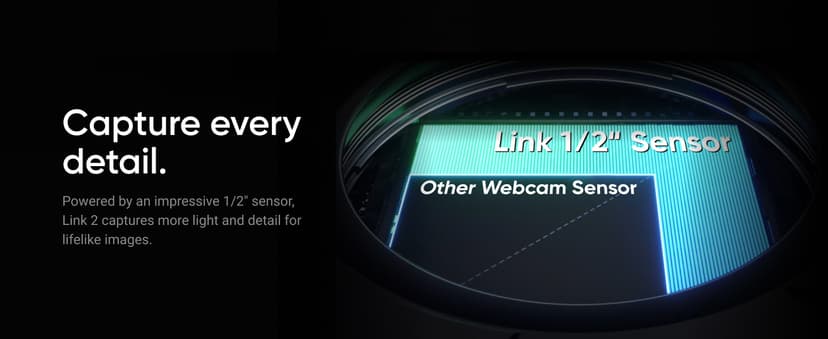 Insta360 Link 2 - PTZ 4K Webcam for PC/Mac, 1/2" Sensor, AI Tracking, HDR, AI Noise-Canceling Mic, Gesture Control for Streaming, Video Calls, Gaming, Works with Zoom, Teams, Twitch & More