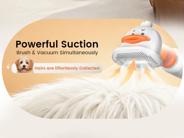 kurtmark Vacuum Dog Brush for Shedding, 4-in-1 Self Cleaning Slicker Brush for Dogs& Undercoat Rake for Dogs, Deshedding Grooming Tool, Anti-Static, Massage, Cleaning, Shedding & Combing All In One!