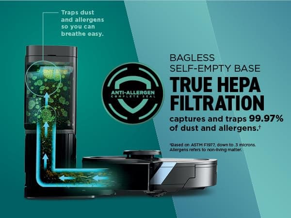 Shark Matrix Plus 2in1 Robot Vacuum & Mop with Sonic Mopping, Matrix Clean, Home Mapping, HEPA Bagless Self Empty Base, CleanEdge, for Pet Hair, Wifi, Black/Silver (RV2610WA)