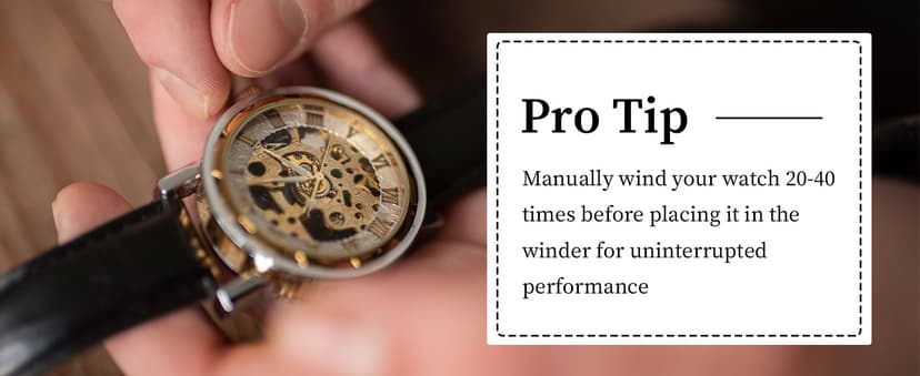 Mcbazel Mcbazel Single Watch Winder, Ultra Quiet Japanese Motor Automatic Watch Winder Box with Multiple Rotation Modes, Premium Watch Winder for Automatic Watches (AC/ Battery Powered) - Black with Crocodile Pattern