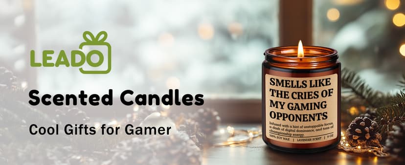 Gamer Gifts for Video Game Lover, Cool Christmas, Birthday Gifts for Gamer Boyfriend, Son, Husband, Dad, Girl, Gaming Stuff LEADO Video Game Candle - Gifts for Gamers Men, Gaming Gifts for Women, Boy B0FY1HKB8B