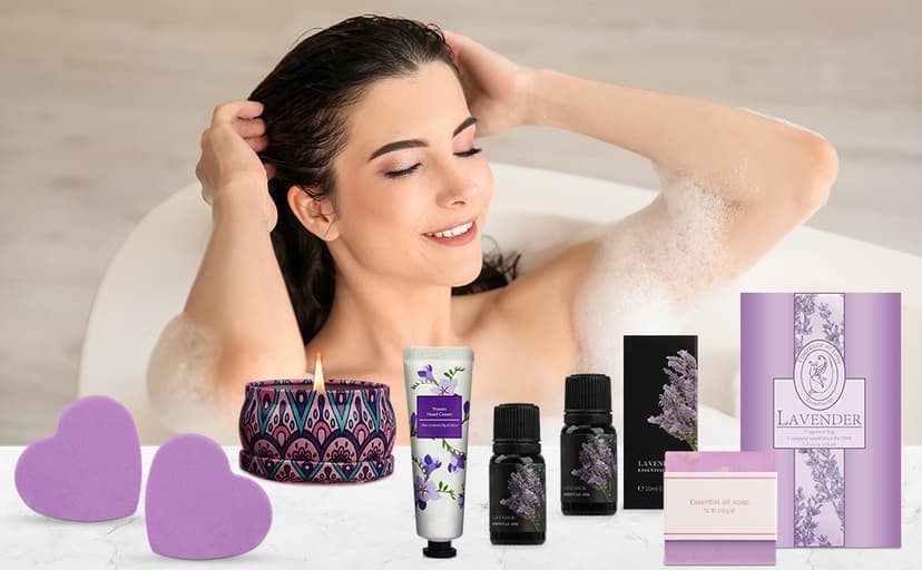 Birthday Gifts for Women, Spa Gifts Baskets for Women, Relaxation Self Care Kit, Care Package Box for Woman, Giftware Idea for Mom, Wife, Friends, Sister, Daughter