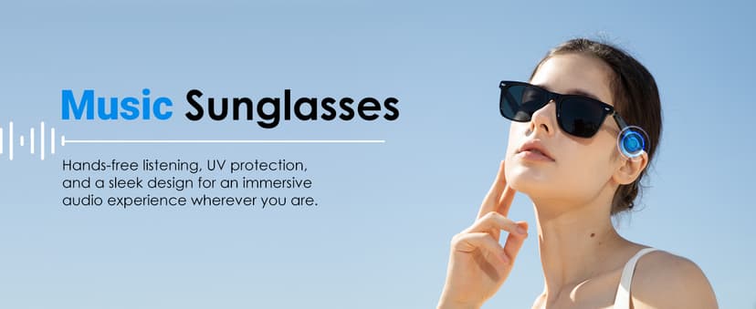 AI Glasses for Men & Women, Smart Glasses Powered by ChatGPT, AI Real-time Translation with 145 languages, 11H Music Play, Bluetooth Sunglasses with Polarized Lens, UV Protection for Daily Use, Travel