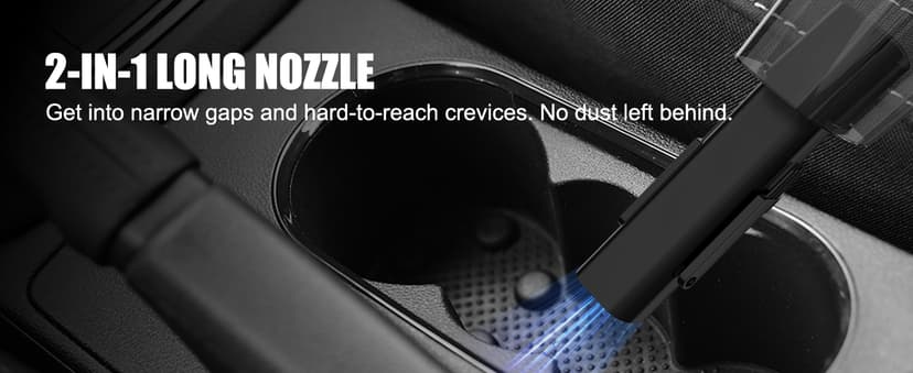 VACDRIVE Car Vacuum Handheld Cordless Car Vacuum Cleaner for Drivers, Office, Home & Pet Hair, with True Brushless Motor, Ultra-Strong Suction, Rechargeable Battery&Big Dust Cup, Type-C Fast Charging