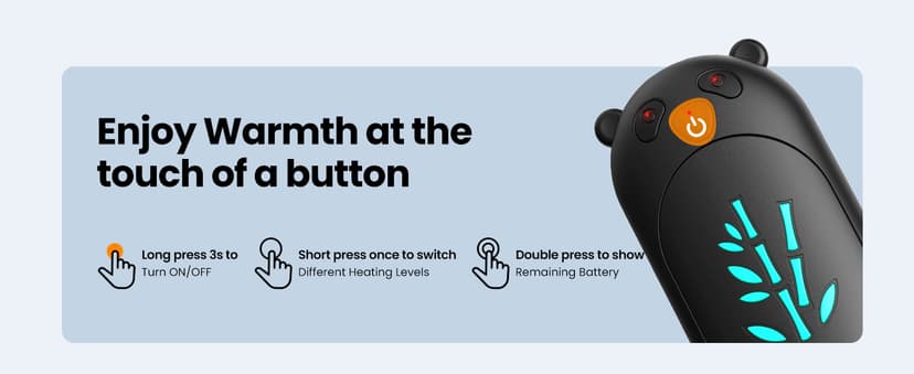 Hand Warmers Rechargeable 2 Pack, 6000mAh Electric Hand Warmer Reusable, 20Hrs Long Heating, Portable Pocket Heater Handwarmer for Women Men, Outdoor Camping, Hunting Gear