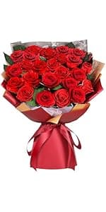 ADDWel Preserved Rose Gifts for Her, Forever Real Flowers with Sterling Silver Necklace for Wife Girlfriend Mom on Birthday Anniversary