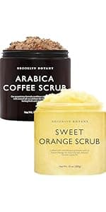 Moisturizing & Exfoliating Face, Foot & Hand Scrub, Natural Softening Formula for Smoother, Softer & More Even Complexion Brooklyn Botany Arabica Coffee Body Scrub - 10 oz B07GQ4W15V