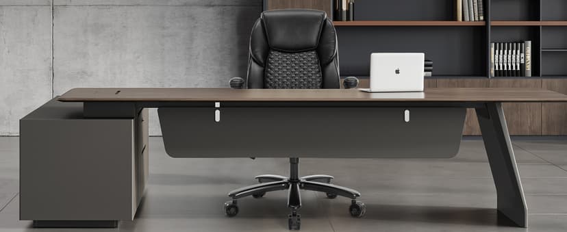 Big and Tall Ergonomic Office Chair, Executive Office Chair with Flip-up Arms, PU Leather Computer Desk Chair, Adjustable Lumbar Support Heavy Duty Space Saving Swivel Chair