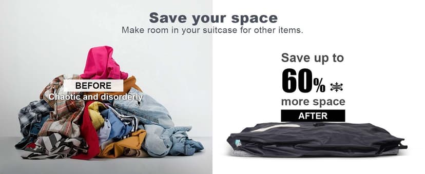 Vacuum Bags for Travel with Electric Pump,34L Waterproof Compression Bags for Carry On Suitcases and Backpack for Air Travel Vacation Camping Boating Outdoor Sports 2 Pack