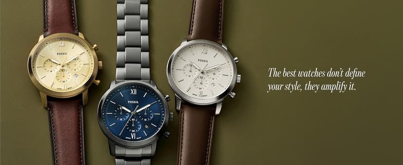 Fossil Men's Neutra Quartz Stainless Steel and Leather Chronograph Watch