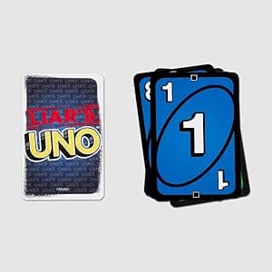 Mattel Games Liar’s UNO Card Game in Travel & Storage Tin for Adults, Kids, Families, Parties & Game Nights, Outwit Other Players with Bluffing & Trickery (Amazon Exclusive)