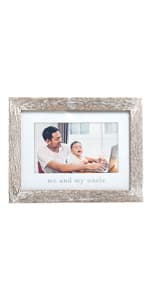 Pearhead Me and My Grandpa Picture Frame, Baby Keepsake Photo, Gender-Neutral Nursery Décor, First Father's Day, Grandparents Gift, White