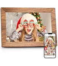 BIGASUO 10.1 Inch WiFi Digital Picture Frame, IPS HD Touch Screen Cloud Smart Photo Frames with Built-in 32GB Memory, Wall Mountable, Auto-Rotate, Share Photos Instantly from Anywhere