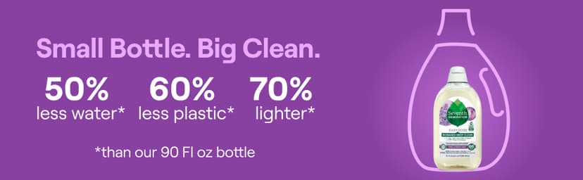 Seventh Generation EasyDose Laundry Detergent Fresh Lavender Ultra Concentrated Washing Detergent 23 oz