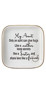 Scwhousi Ring Dish Jewelry Tray for Friend Mom Sister Maid of Honor,Birthday Mother's Day Christmas Gifts