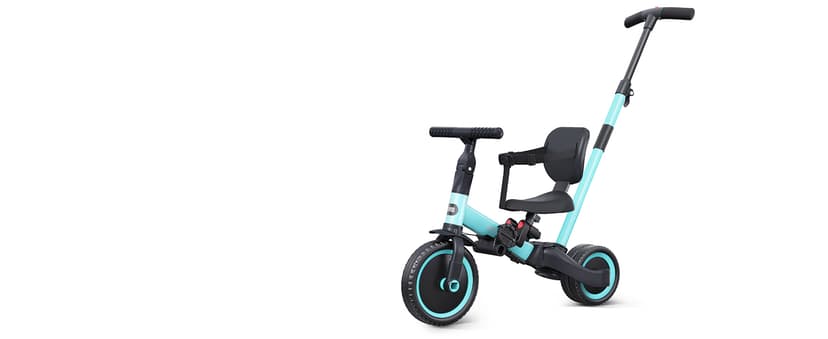 Toddler Trike with Push Handle Lets Parents Steer and Converts to Balance Bike, Fun Outdoor Toy for Boys and Girls, Blue newyoo TR007 5-in-1 Tricycle for Toddlers 1-3, Toddler Bike, Birthday Gift B0B9LCT9B7