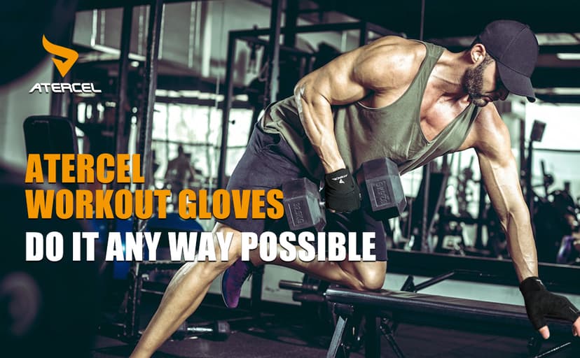 ATERCEL Workout Gloves for Men and Women, Exercise Gloves for Weight Lifting, Cycling, Gym, Training, Breathable and Snug fit