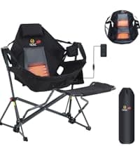 Nice C Chair with Canopy, Umbrella Chairs, Chair with Shades, Sports Chairs, w/Removable Footrest, Cooler Bag, Cup Holder for Camping, Fishing, Sports, Soccer, Beach (1-P Green)