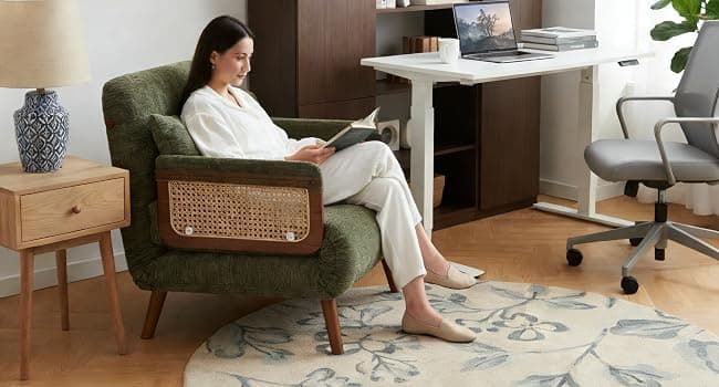 3-in-1 Convertible Sleeper Chair Bed for Adults, Chenille Fabric Armchair with 5-Level Adjustable Backrest, Folding Single Sofa Couch Futon Guest Bed with Pillow for Small Spaces, Office, Green 35.43"