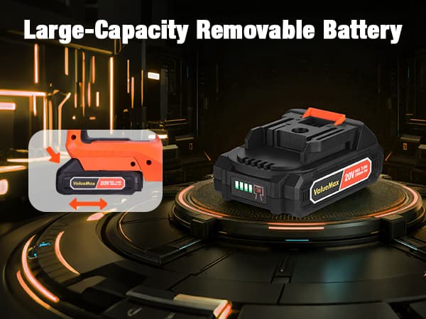 ValueMax Cordless Handheld Vacuum, Portable Vacuum Cleaner Dry/Wet Suction with 20V Rechargeable Battery and Multi-Nozzles for Car, Home and Pet Hair Cleaning(Battery Included)