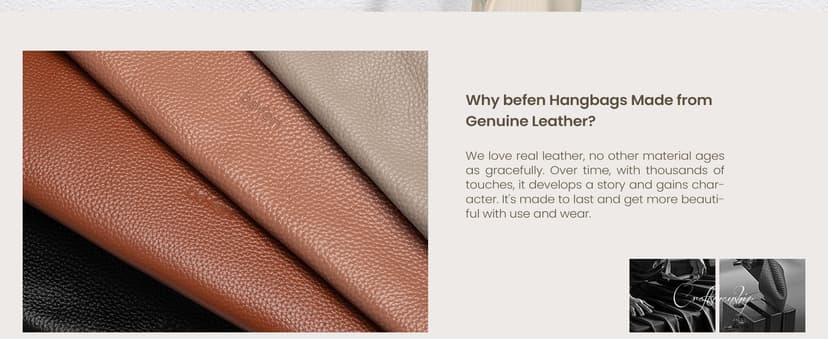 befen Genuine Leather Crossbody Hobo Purses for Women, Ladies Shoulder Bags Handbags with 2 Shoulder Straps