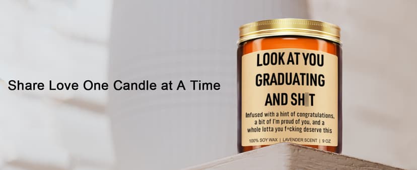 Funny Grad Candle, 2025 Graduation Gifts for Her, Him - College, High School, Masters Degree, Phd, Nursing & Nurse Graduation Gifts for Women, Men - 9 oz