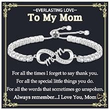 4MM Cubic Zirconia Tennis Bracelet, Infinity CZ Jewelry, Christmas, Mothers Day, Valentines Day, Birthday, Easter Mom Nana Grandma Aunt Mimi Gigi Grammy Granny Bracelet Gifts for Women B0GSZ6BKPH