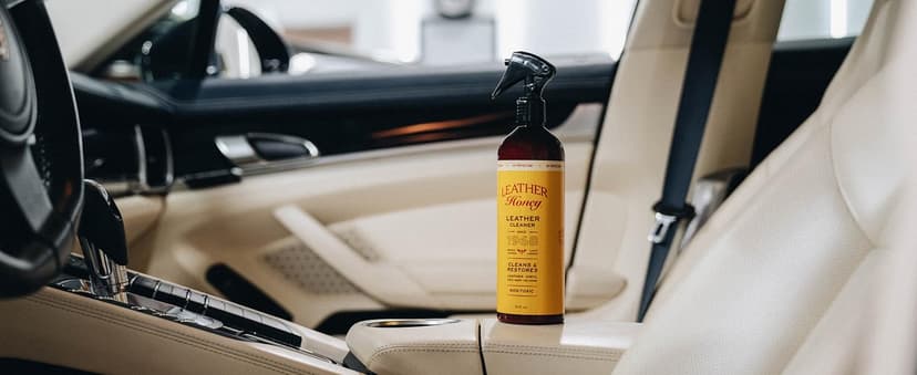 Leather Honey Leather Cleaner Spray: UV Protectant, Non-Toxic & Made in the USA Since 1968. Cleans & Protects Leather, Faux & Vinyl - Couches, Car Seats, Purses, Shoes, Bags & Tack. Safe for Any Color